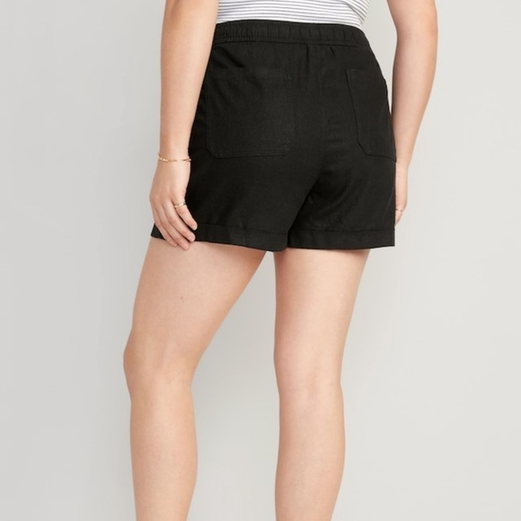 NWT! High-Waisted Linen-Blend Utility Shorts for Women -- 3.5-inch inseam🩵 - Picture 6 of 8
